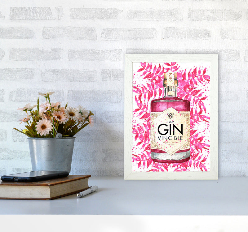 Ginvincible, Kitchen Food & Drink Art Prints A4 Oak Frame