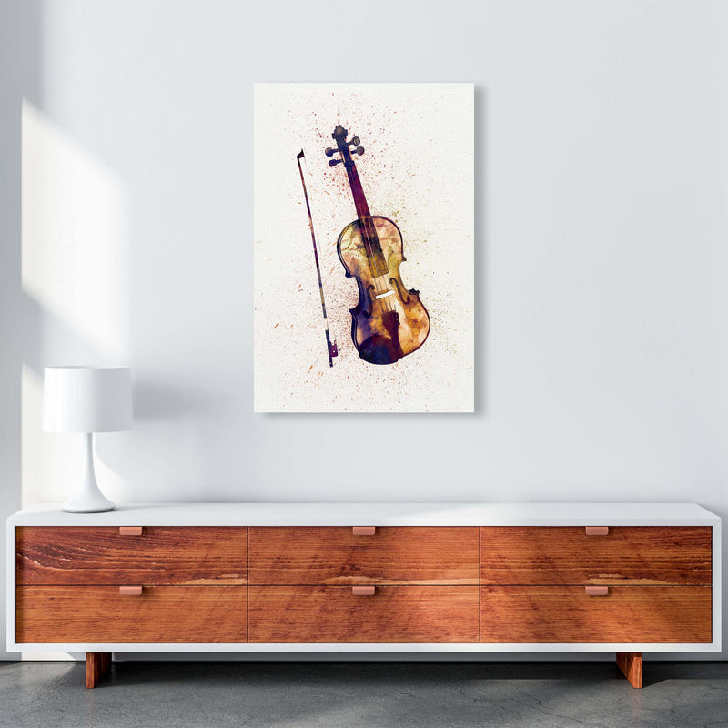 Violin Watercolour Print by Michael Tompsett A1 Canvas