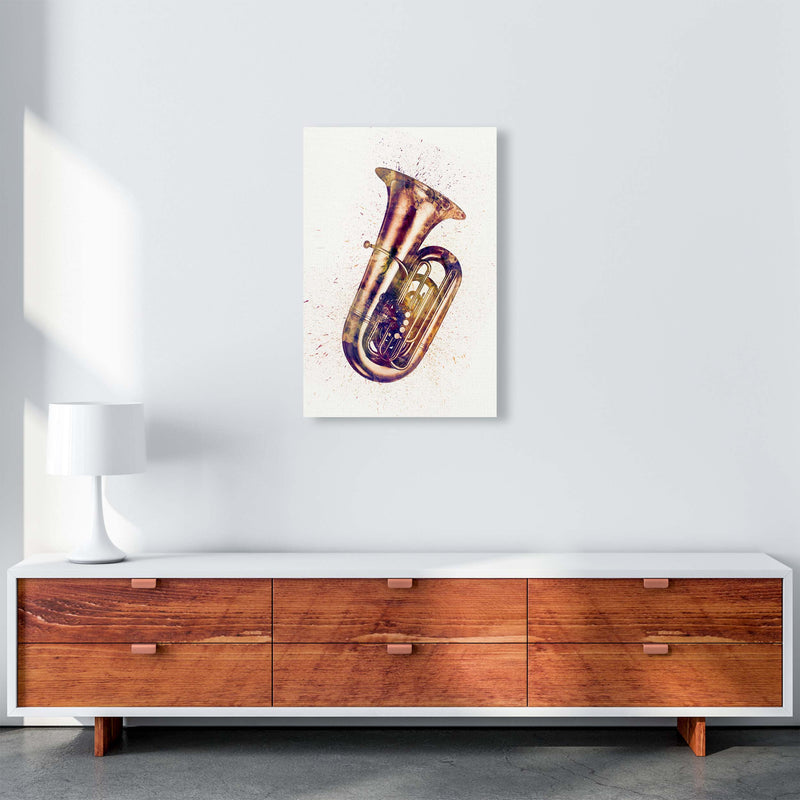 Tuba Watercolour Music Art Print by Michael Tompsett A2 Canvas