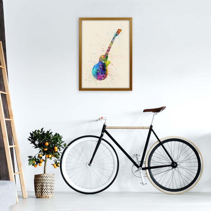 Electric Guitar Watercolour Ii Multi-Colour Print by Michael Tompsett A2 Print Only