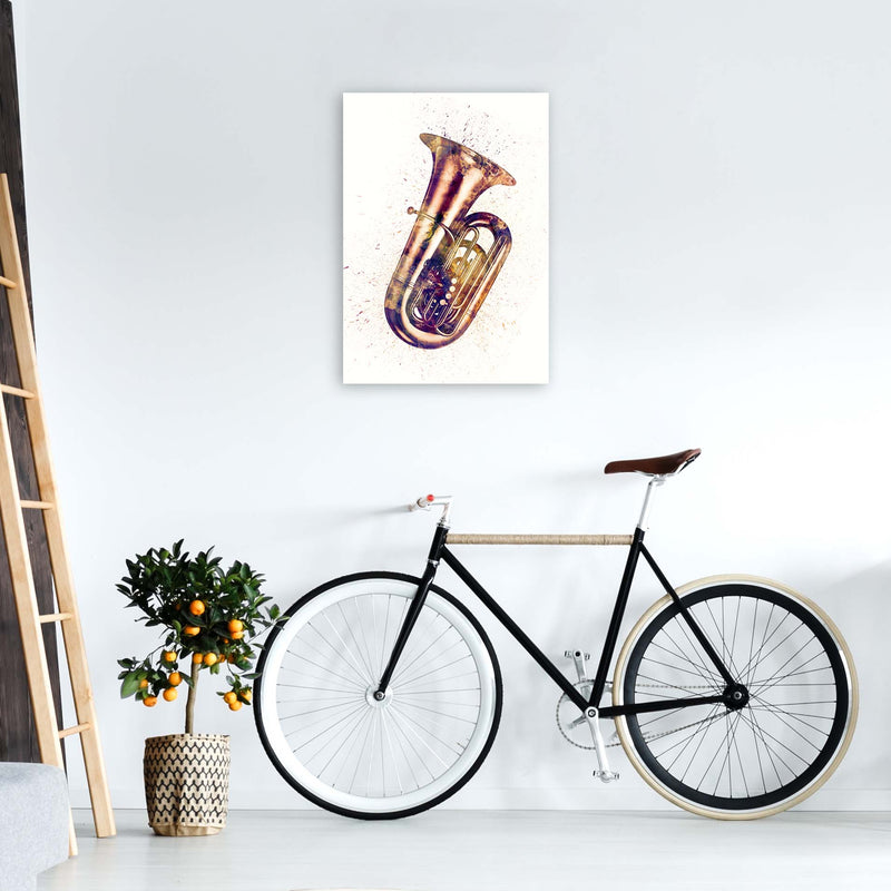 Tuba Watercolour Music Art Print by Michael Tompsett A2 Black Frame