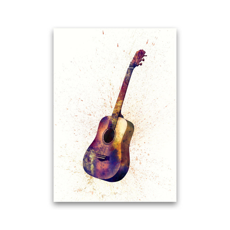 Acoustic Guitar Watercolour  by Michael Tompsett Print Only
