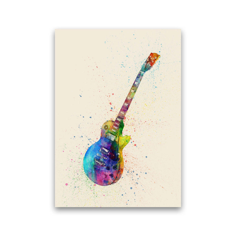 Electric Guitar Watercolour Ii Multi-Colour Print by Michael Tompsett Print Only