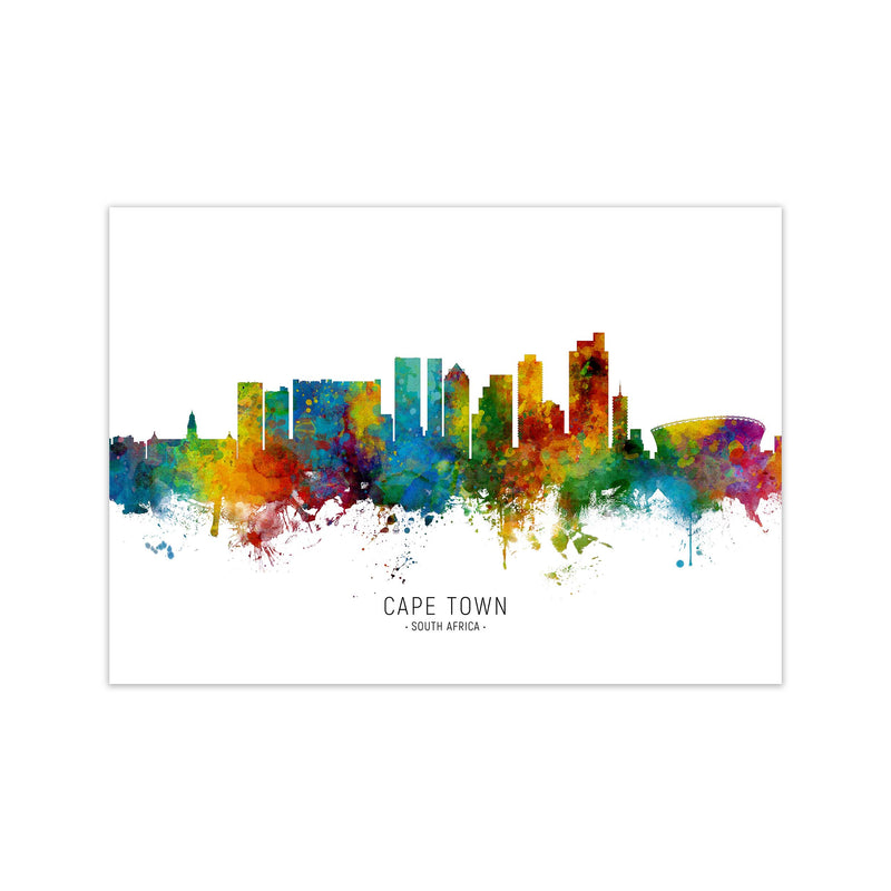 Cape Town South Africa Skyline Art Print by Michael Tompsett Print Only