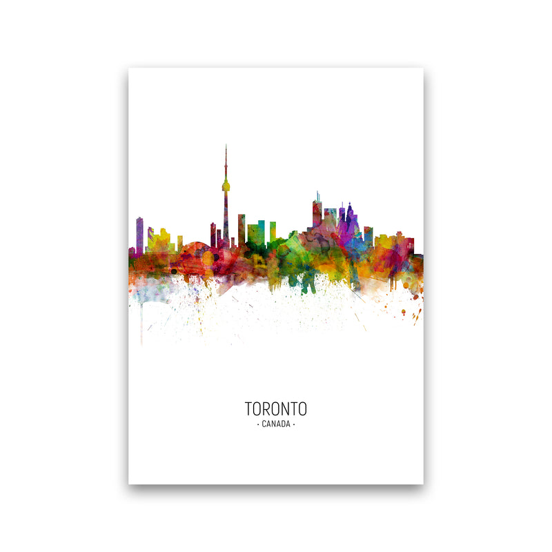 Toronto Canada Skyline Portrait Art Print by Michael Tompsett Print Only