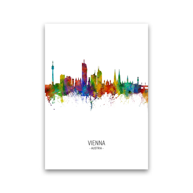 Vienna Austria Skyline Portrait Art Print by Michael Tompsett Print Only