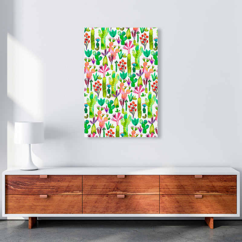Cacti Garden Abstract Art Print by Ninola Design A1 Canvas