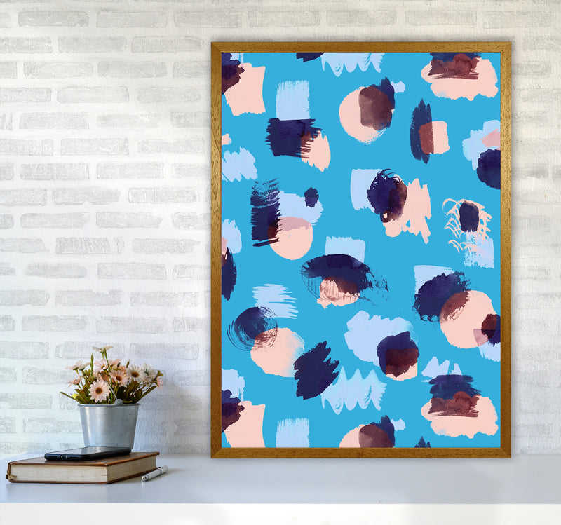 Abstract Stains Blue Abstract Art Print by Ninola Design A1 Print Only