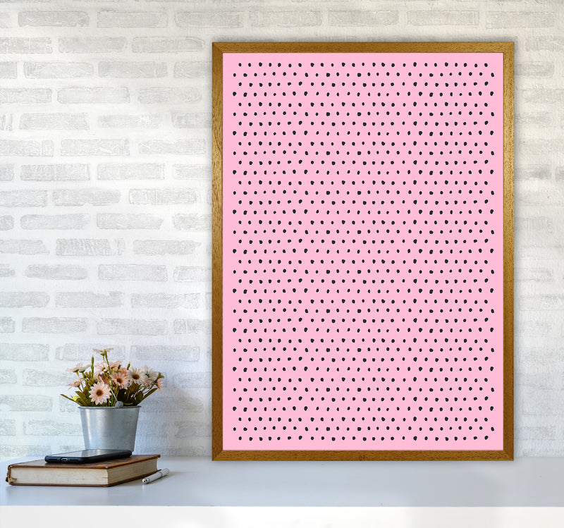 Artsy Dots Pink Abstract Art Print by Ninola Design A1 Print Only