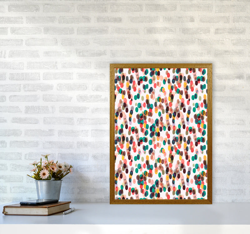Relaxing Tropical Dots Abstract Art Print by Ninola Design A2 Print Only