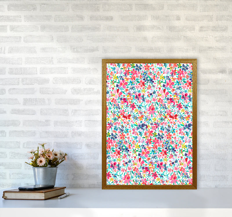 Colorful Petals Abstract Art Print by Ninola Design A2 Print Only