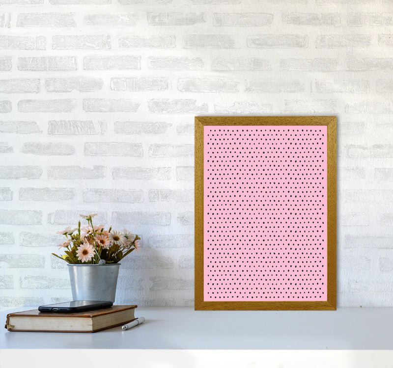 Artsy Dots Pink Abstract Art Print by Ninola Design A3 Print Only