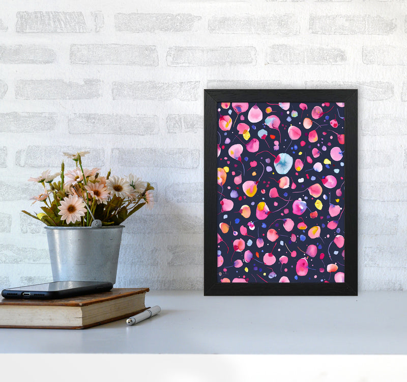 Flying Seeds Abstract Art Print by Ninola Design A4 White Frame
