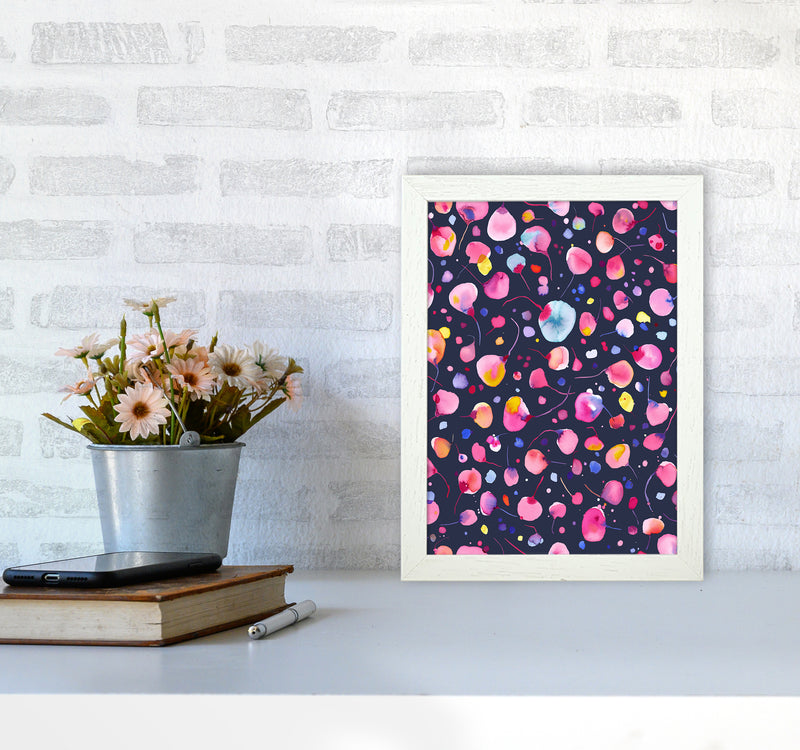 Flying Seeds Abstract Art Print by Ninola Design A4 Oak Frame