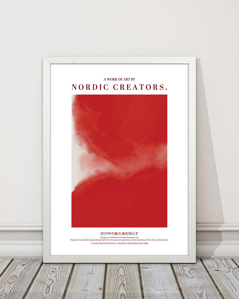 Red Japan Abstract Art Print by Nordic Creators
