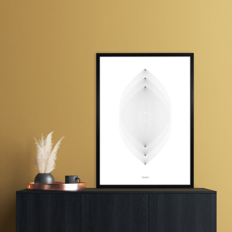 PJ-836-8 Leaves Abstract Art Print by Nordic Creators A1 White Frame