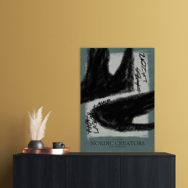 Ghost Abstract Art Print by Nordic Creators A1 Black Frame