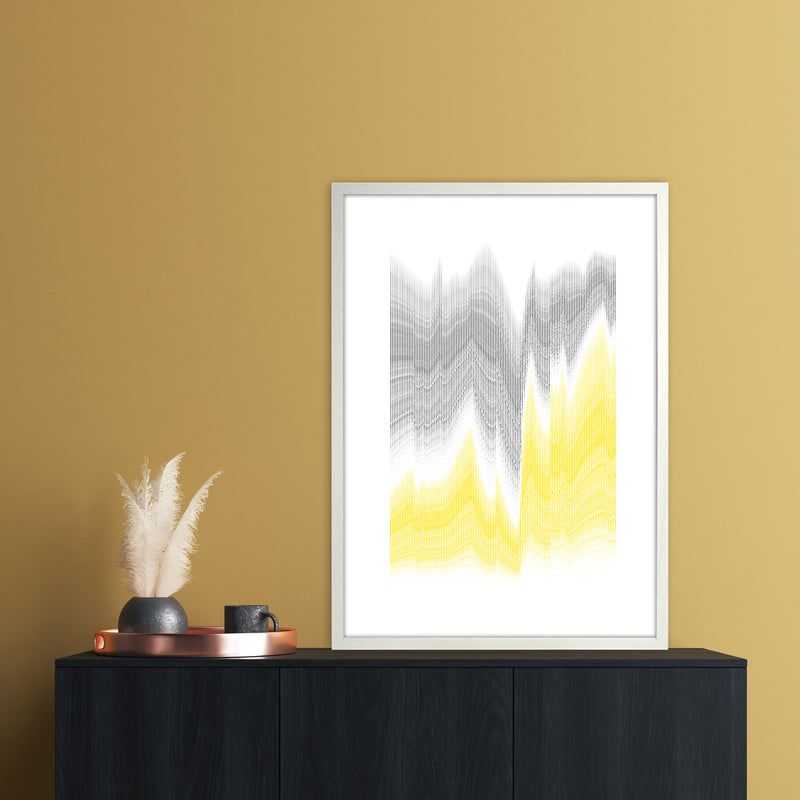 Waves in the deep Abstract Art Print by Nordic Creators A1 Oak Frame