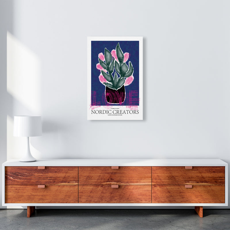 Flowers Love Abstract Art Print by Nordic Creators A2 Canvas