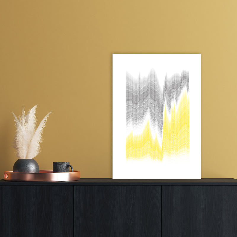 Waves in the deep Abstract Art Print by Nordic Creators A2 Black Frame