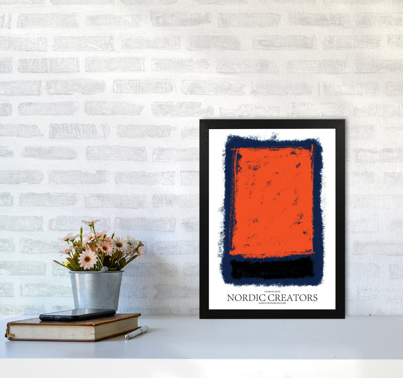 Abstract 4 Modern Contemporary Art Print by Nordic Creators A3 White Frame