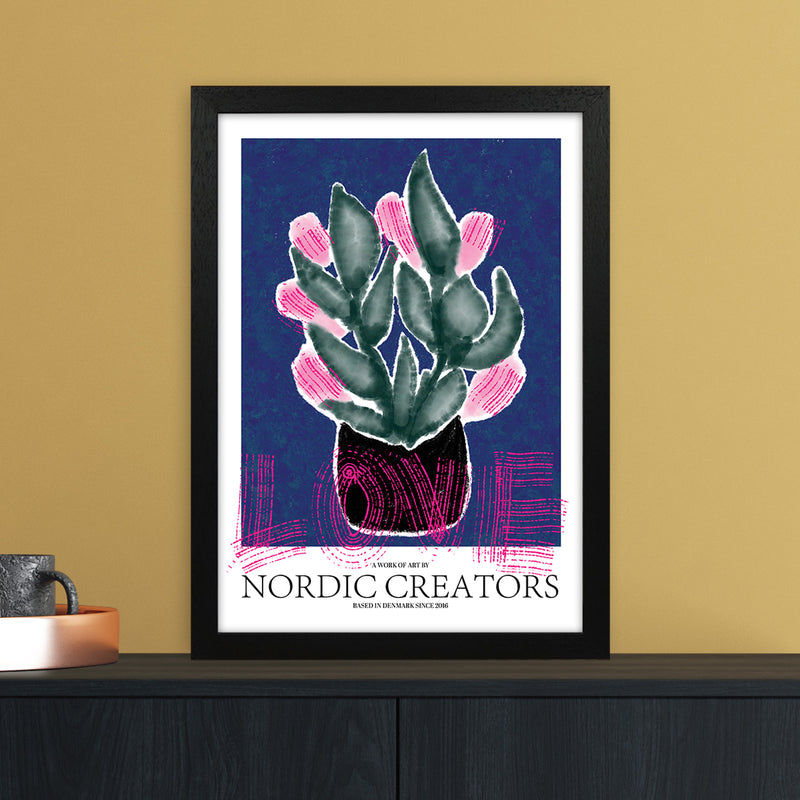 Flowers Love Abstract Art Print by Nordic Creators A3 White Frame