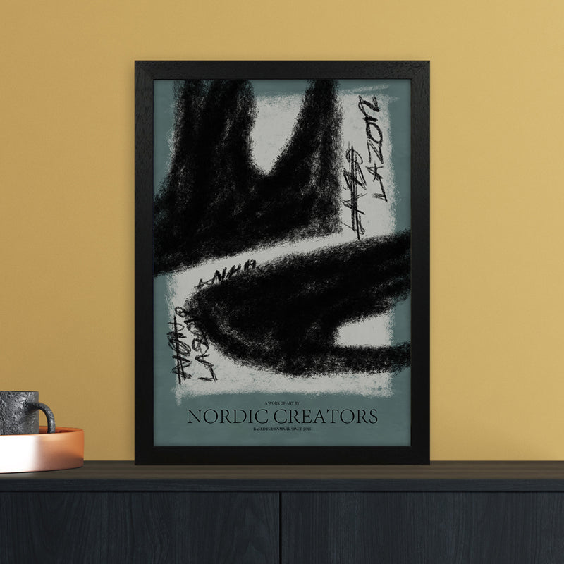 Ghost Abstract Art Print by Nordic Creators A3 White Frame