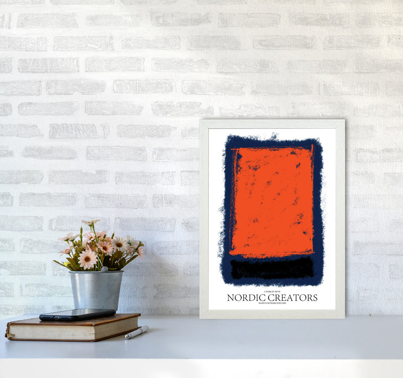 Abstract 4 Modern Contemporary Art Print by Nordic Creators A3 Oak Frame