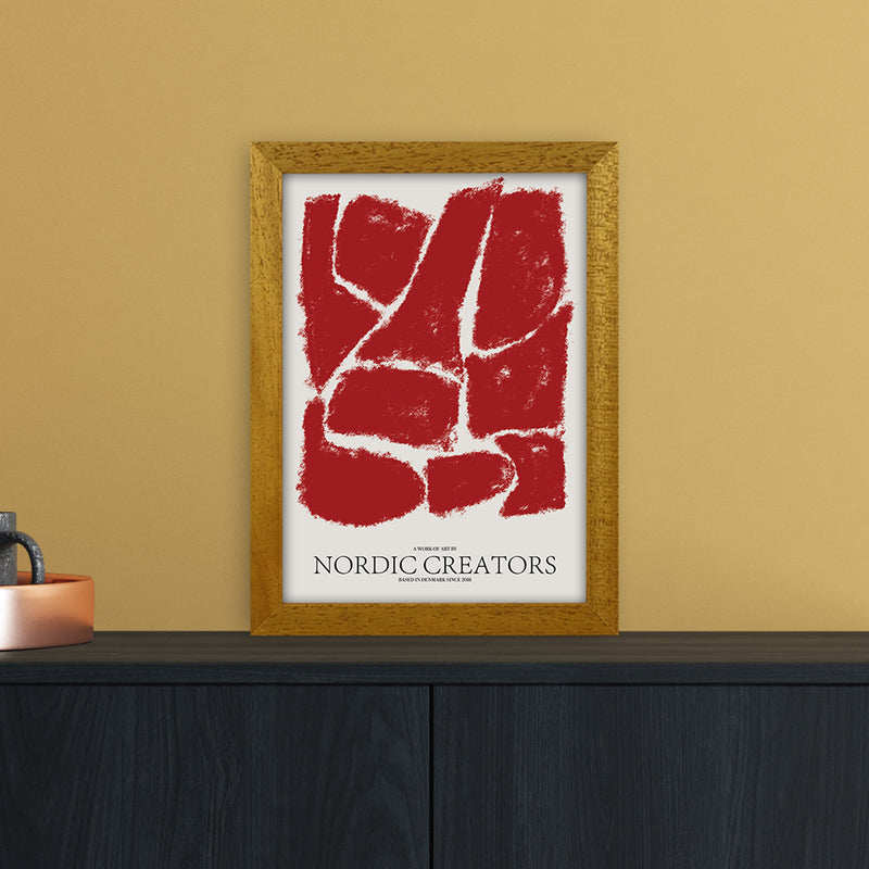 Things Fall Apart - Red Abstract Art Print by Nordic Creators A4 Print Only