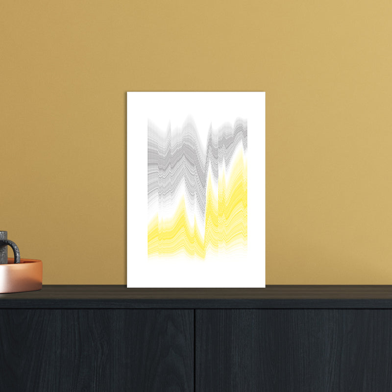 Waves in the deep Abstract Art Print by Nordic Creators A4 Black Frame