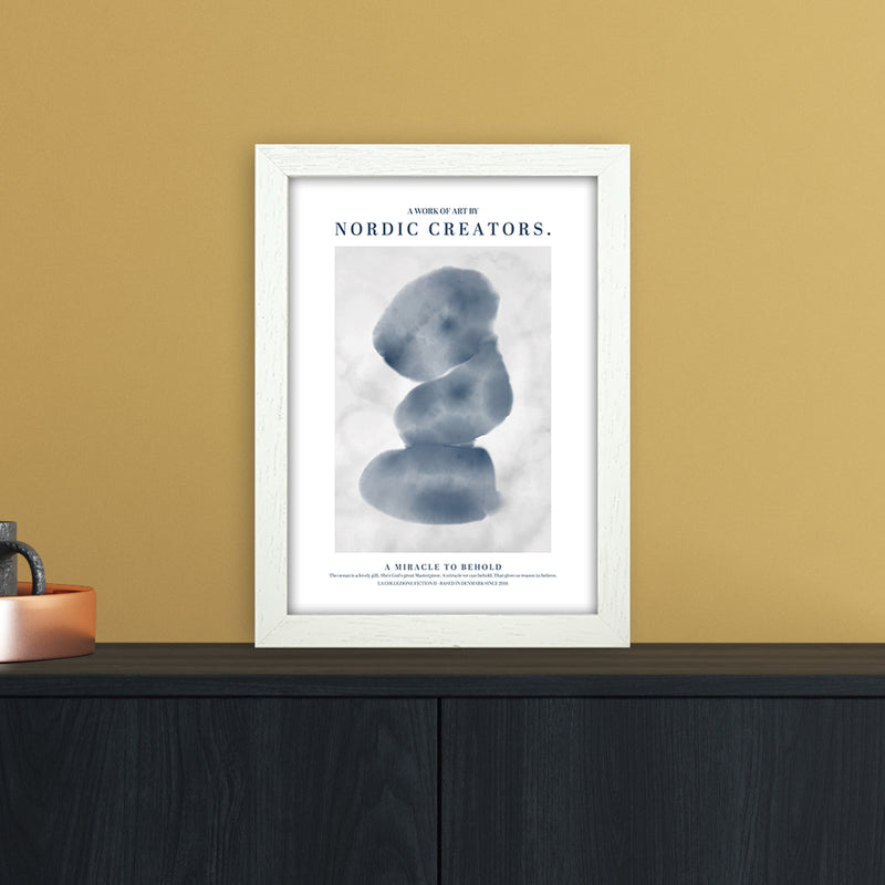 A Miracle To Behold Modern Contemporary Art Print by Nordic Creators A4 Oak Frame