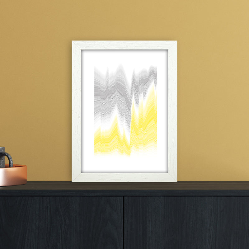 Waves in the deep Abstract Art Print by Nordic Creators A4 Oak Frame
