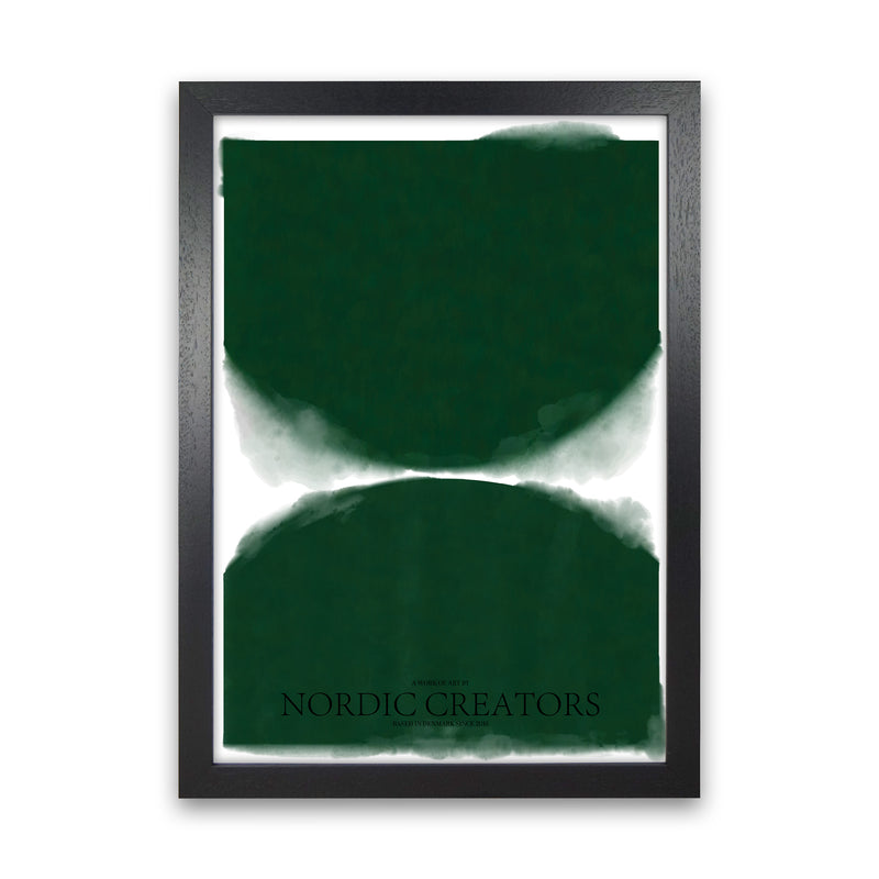 Green Abstract Art Print by Nordic Creators Black Grain