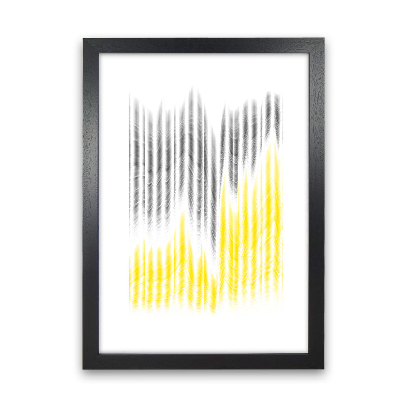 Waves Abstract Art Print by Nordic Creators Black Grain