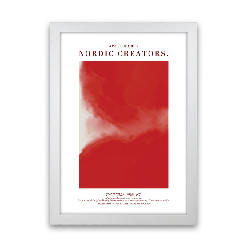 Red Japan Abstract Art Print by Nordic Creators White Grain