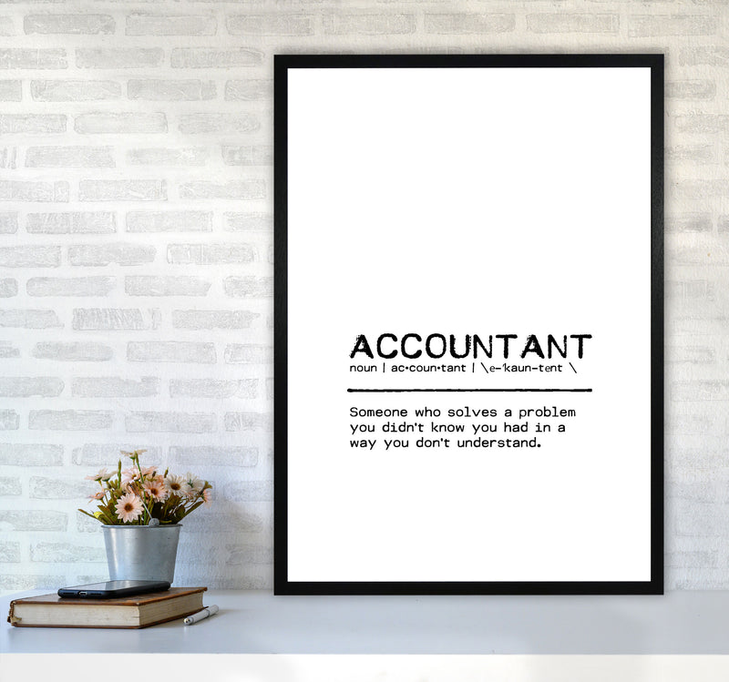 Accountant Solves Definition Quote Print By Orara Studio A1 White Frame