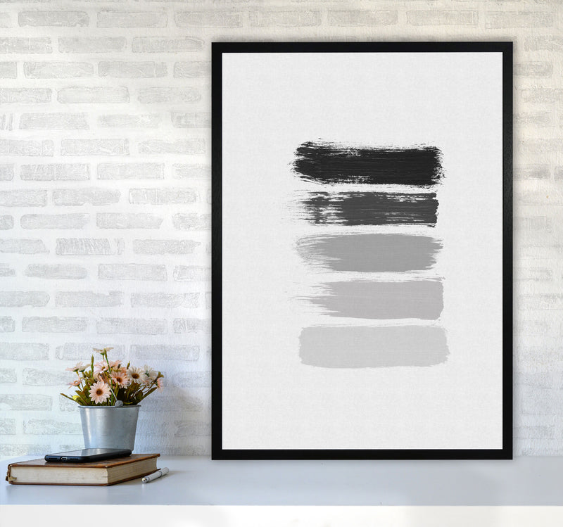 Black And White Stripes Print By Orara Studio A1 White Frame