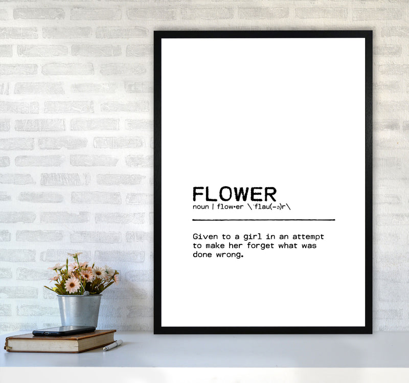 Flower Forget Definition Quote Print By Orara Studio A1 White Frame