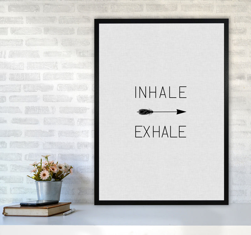 Inhale Exhale Arrow Quote Print By Orara Studio A1 White Frame