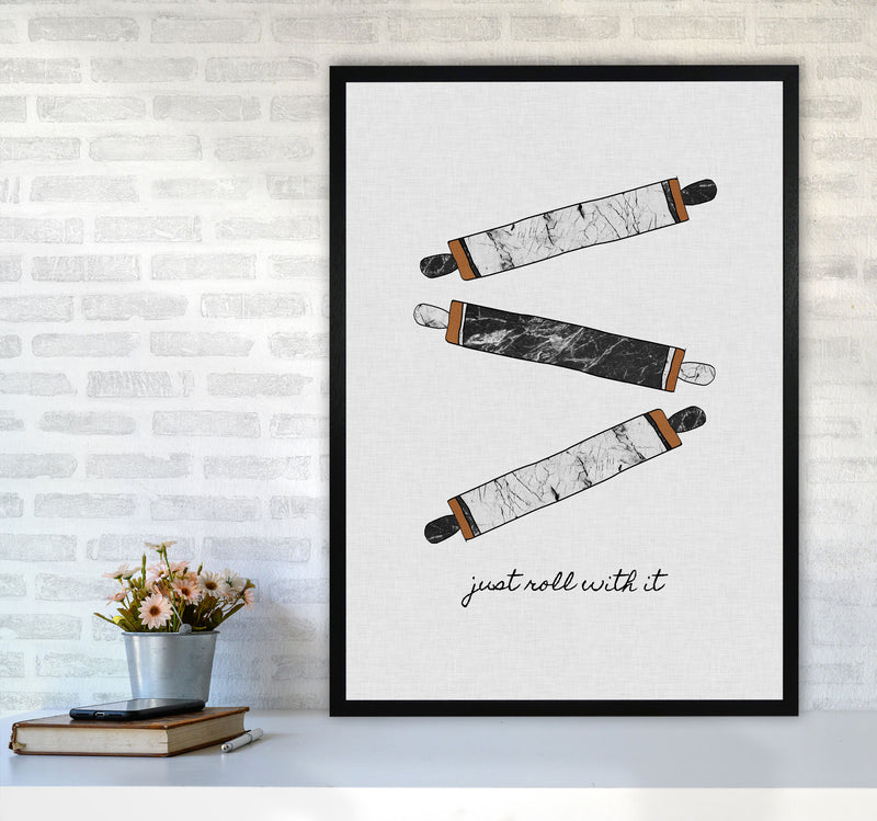 Just Roll With It Print By Orara Studio, Framed Kitchen Wall Art A1 White Frame