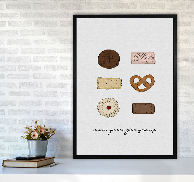 Never Gonna Give You Up Print By Orara Studio, Framed Kitchen Wall Art A1 White Frame