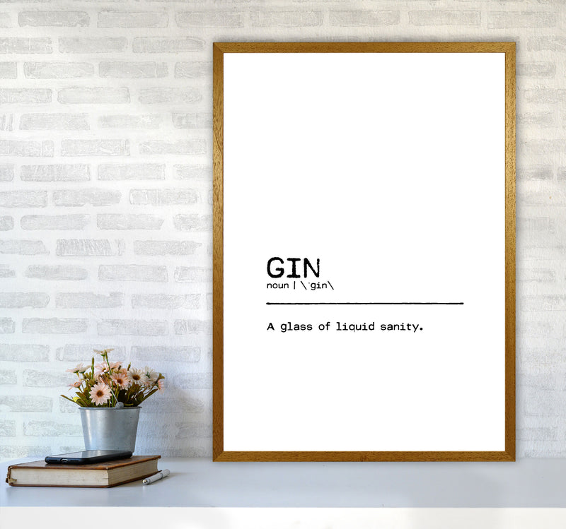 Gin Sanity Definition Quote Print By Orara Studio A1 Print Only
