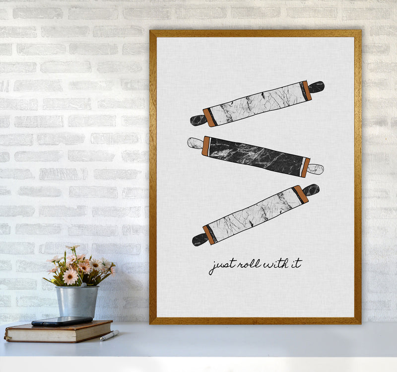 Just Roll With It Print By Orara Studio, Framed Kitchen Wall Art A1 Print Only