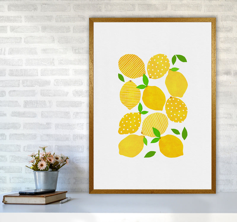 Lemon Crowd Print By Orara Studio, Framed Kitchen Wall Art A1 Print Only