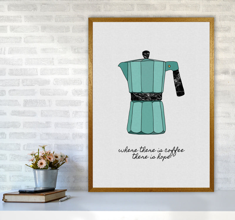 Where There Is Coffee Quote Art Print by Orara Studio A1 Print Only