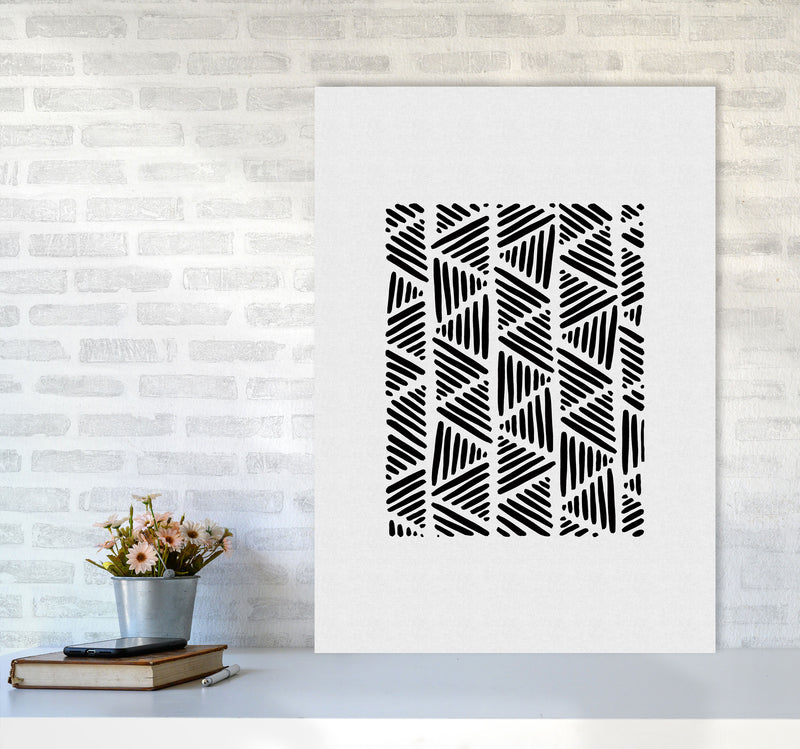 Black And White Abstract I Print By Orara Studio A1 Black Frame