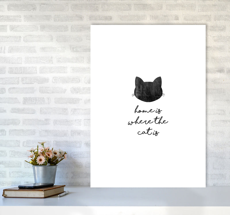 Home Is Where The Cat Is Print By Orara Studio Animal Art Print A1 Black Frame