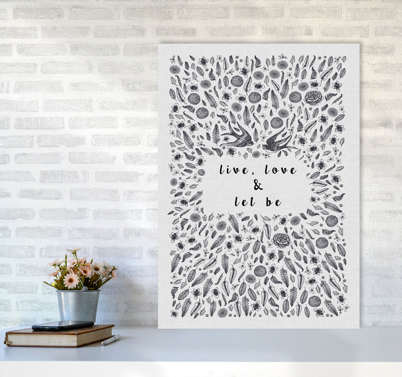 Live, Love & Let Be Calm Quote Print By Orara Studio A1 Black Frame
