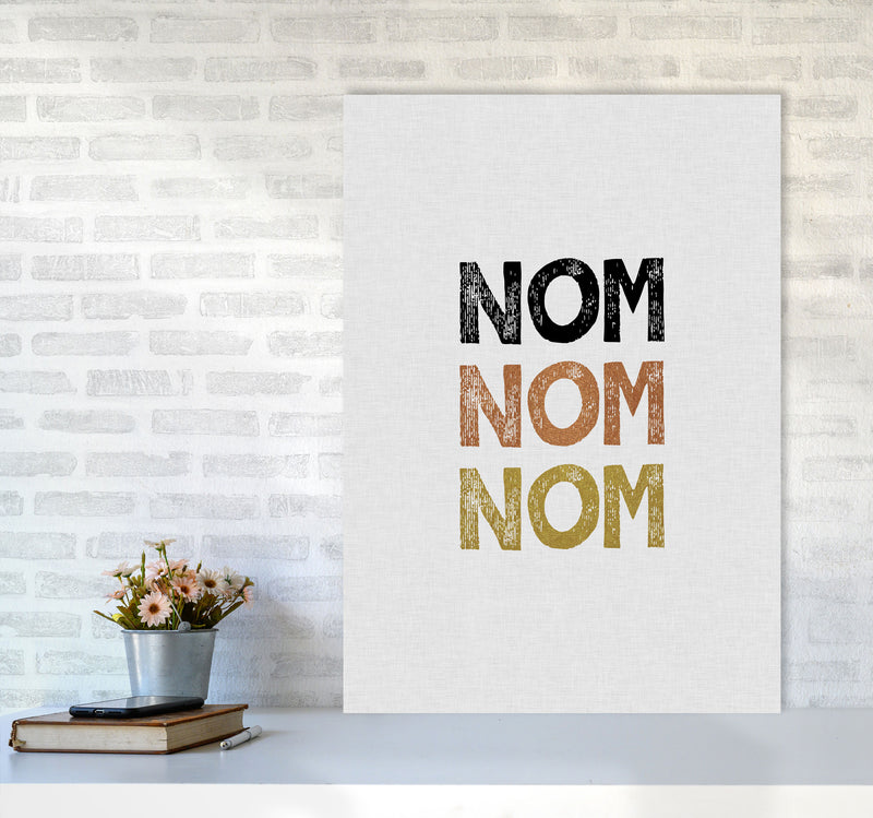 Nom Nom Nom Print By Orara Studio, Framed Kitchen Wall Art A1 Black Frame