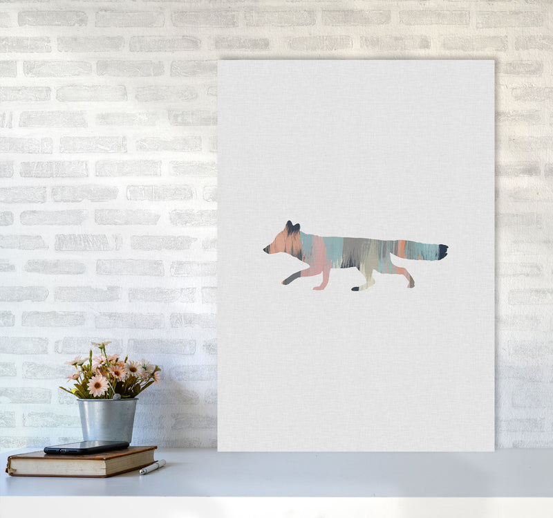 Pastel Fox Print By Orara Studio Animal Art Print A1 Black Frame